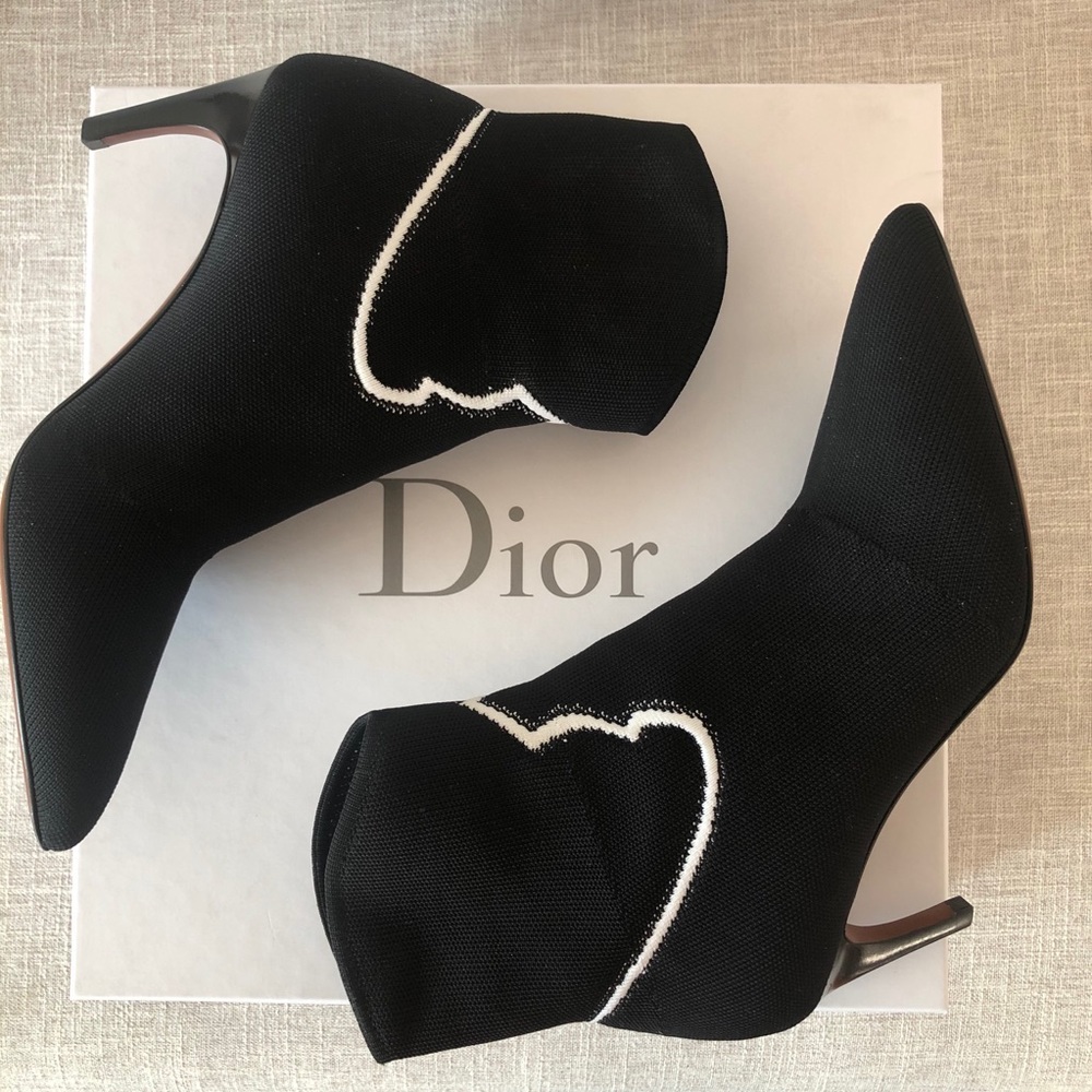 NWT Christian Dior Jacquard Knit Boots. Sz. 38 - Picture 2 of 6
